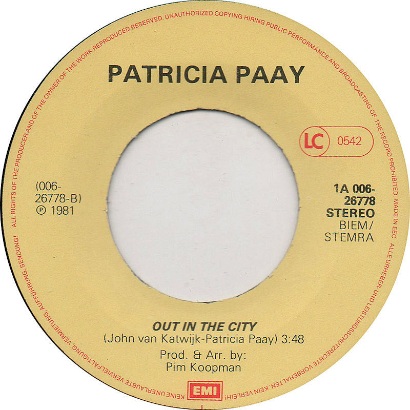 Particia Paay - A Dime A Dance 16500