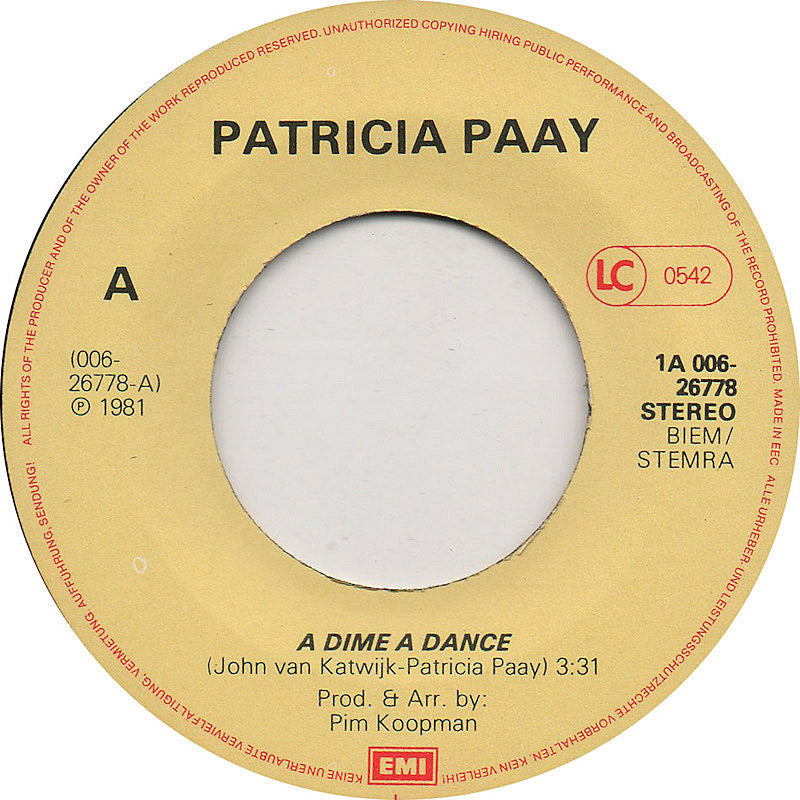 Particia Paay - A Dime A Dance 16500