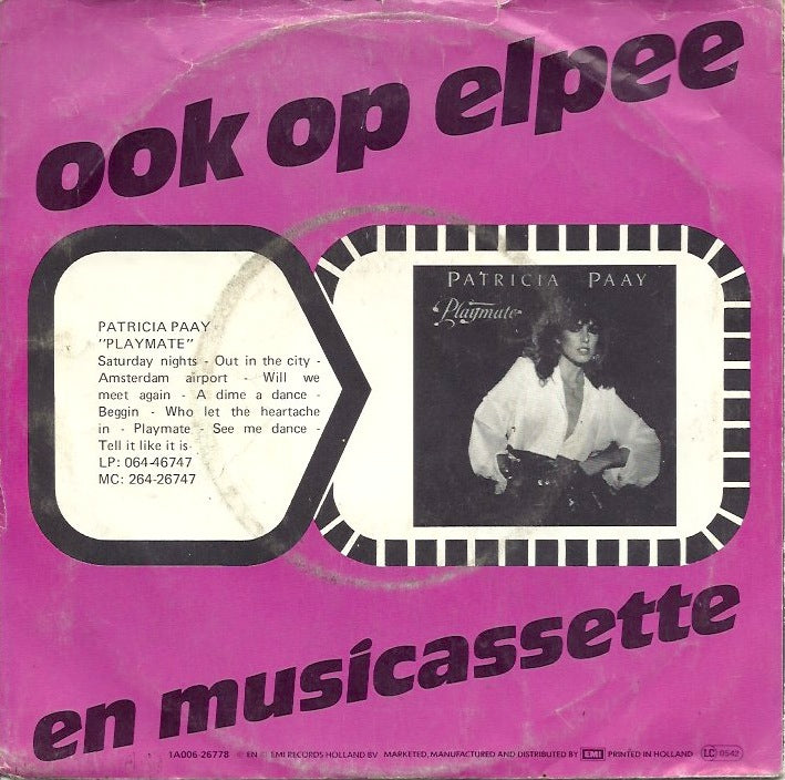 Particia Paay - A Dime A Dance 16500 Vinyl Singles Vinyl Goed / Hoes Sticker