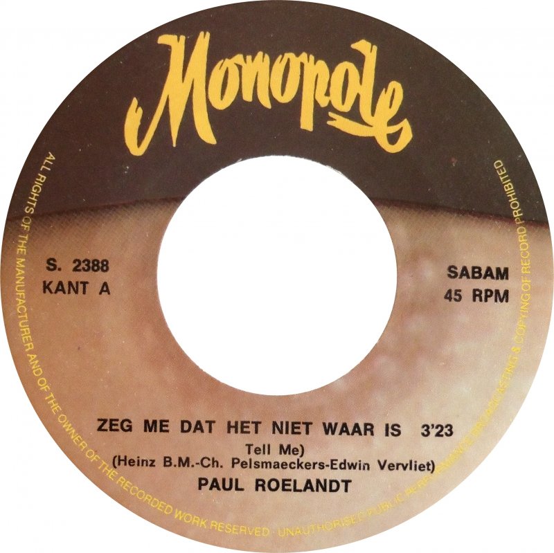 Paul Roelandt - Sag mir, dass es nicht wahr ist 29268