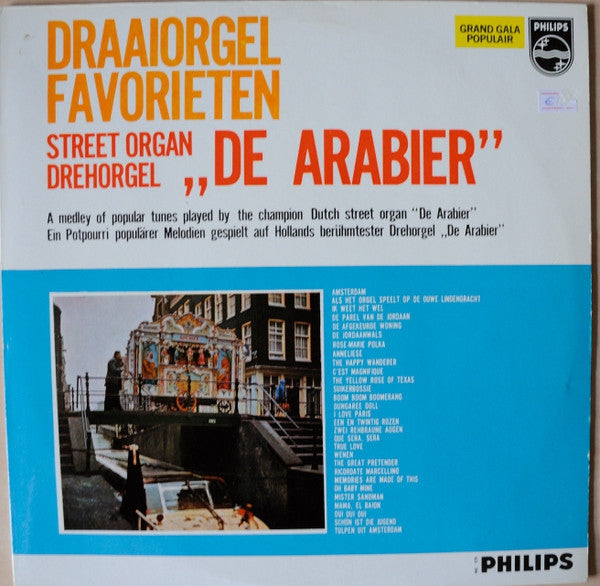 Draaiorgel De Arabier - Draaiorgelfavorieten (LP) Vinyl LP Vinyl Zeer Goed / Hoesje Goed "VINYLSINGLES.NL"
