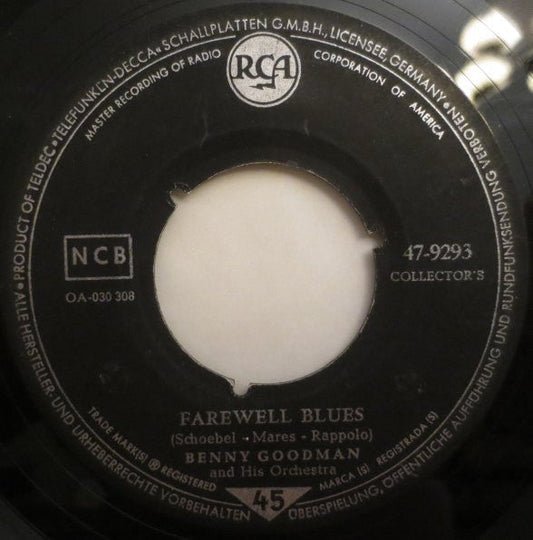 Benny Goodman - Farewell Blues 13649 Vinyl Singles Vinyl Goed / Hoes Goed