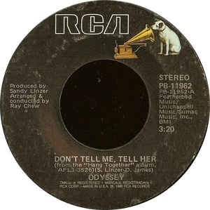 Odyssey - Don't Tell Me, Tell Her 14445 Vinyl Singles Vinyl Goed / Hoes Goed