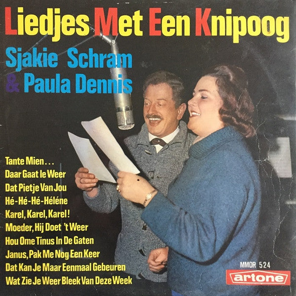Sjakie Schram & Paula Dennis - Liedjes Met Een Knipoog (LP) 42084 Vinyl LP Vinyl Goed / Hoes Goed