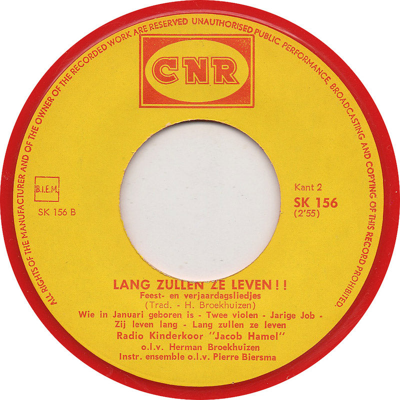 Kinderkoor Jacob Hamel - Lang Zullen Ze Leven 29478 Vinyl Singles EP Vinyl Goed / Hoes Goed