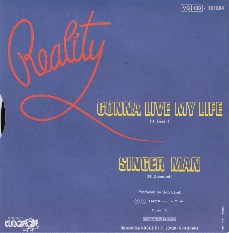 Reality - Gonna Live My Life 17467 Vinyl Singles Vinyl Goed / Hoes Sticker