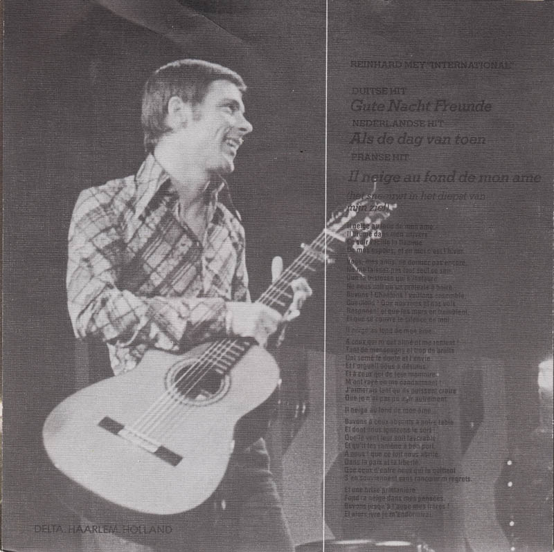 Reinhard Mey - Il Neige Au Fond De Mon Ame 22440 Vinyl Singles Vinyl Goed / Hoes Goed