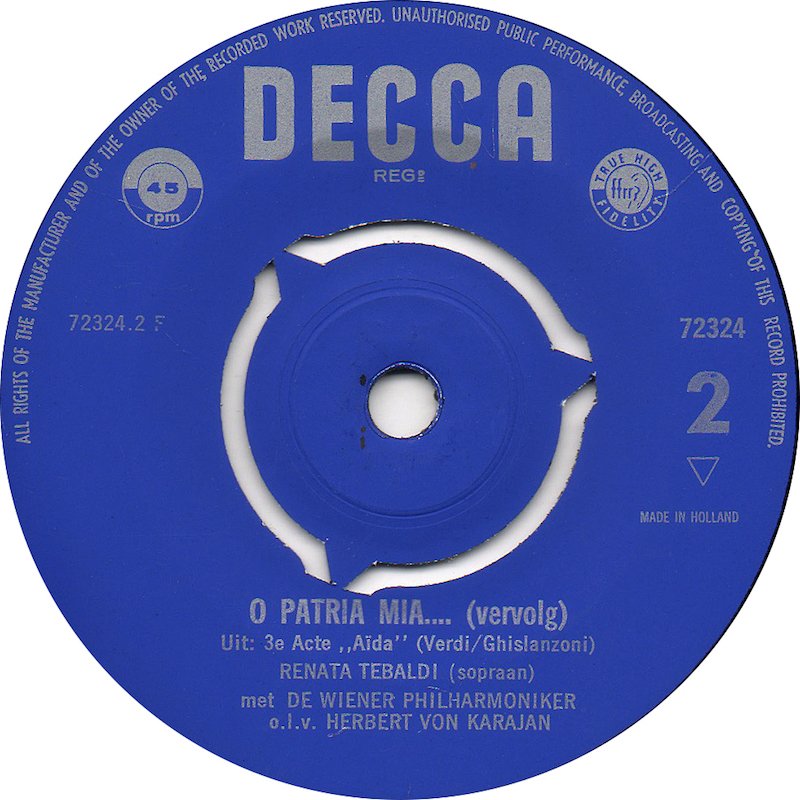 Renata Tebaldi - Ritorna Vincitor! 17653 Vinyl Singles Vinyl Goed / Hoes Goed