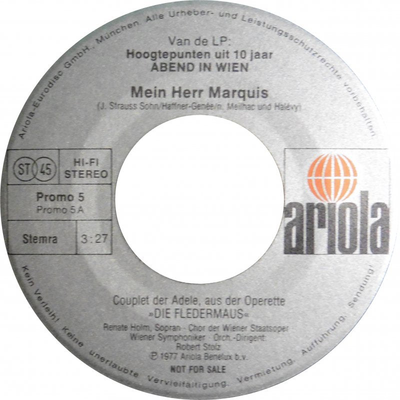 Van De LP: Hoogtepunten Uit 10 Jaar Abend In Wien 30551 Vinyl Singles Vinyl Goed / Hoes Goed