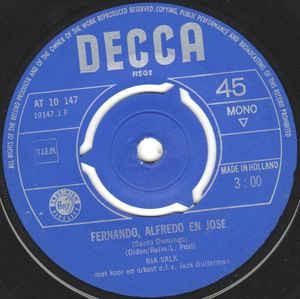 Ria Valk - Fernando, Alfredo En José (Santo Domingo) 16281 Vinyl Singles Vinyl Goed / Hoes Generic