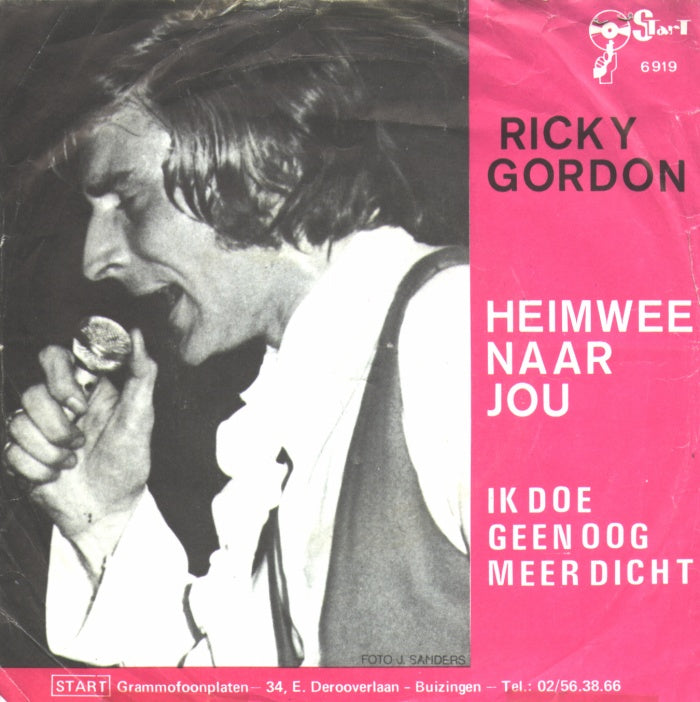 Ricky Gordon - Heimwee Naar Jou 34736 Vinyl Singles Vinyl Goed / Hoes Goed