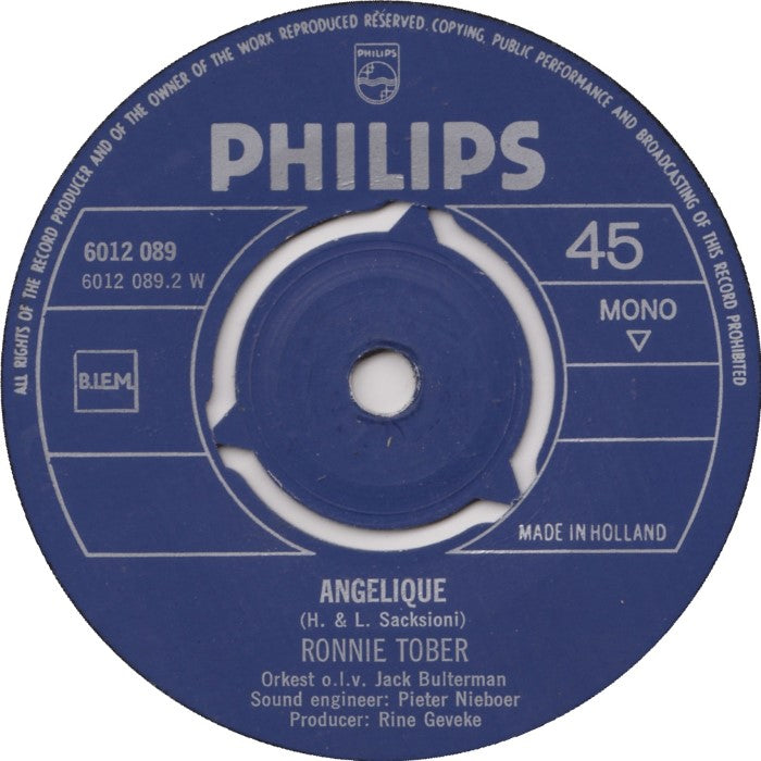Ronnie Tober - Rozen Voor Sandra 41273 Vinyl Singles Vinyl Goed / Hoes Tekst