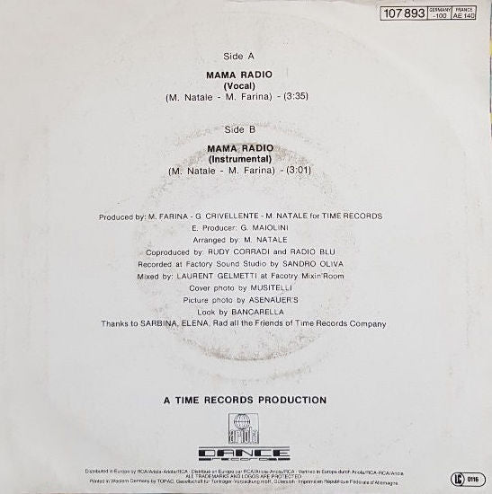 Rudy & Co. - Mama Radio 18500 Vinyl Singles Vinyl Goed / Hoes Goed