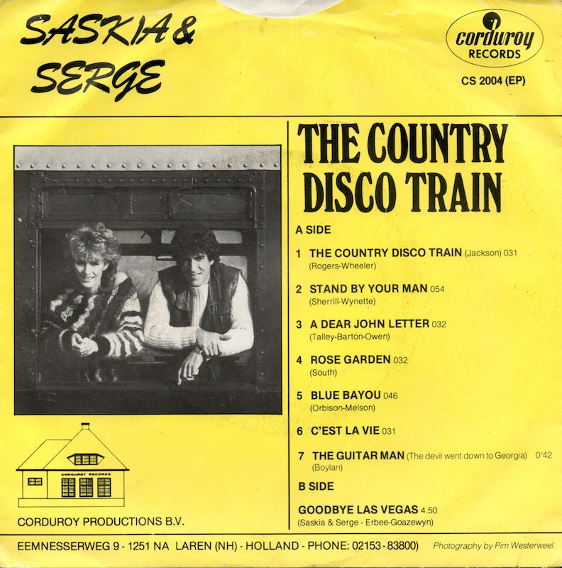 Saskia & Serge - The Country Disco Train 00016 Vinyl Singles EP Vinyl Goed / Hoes Goed