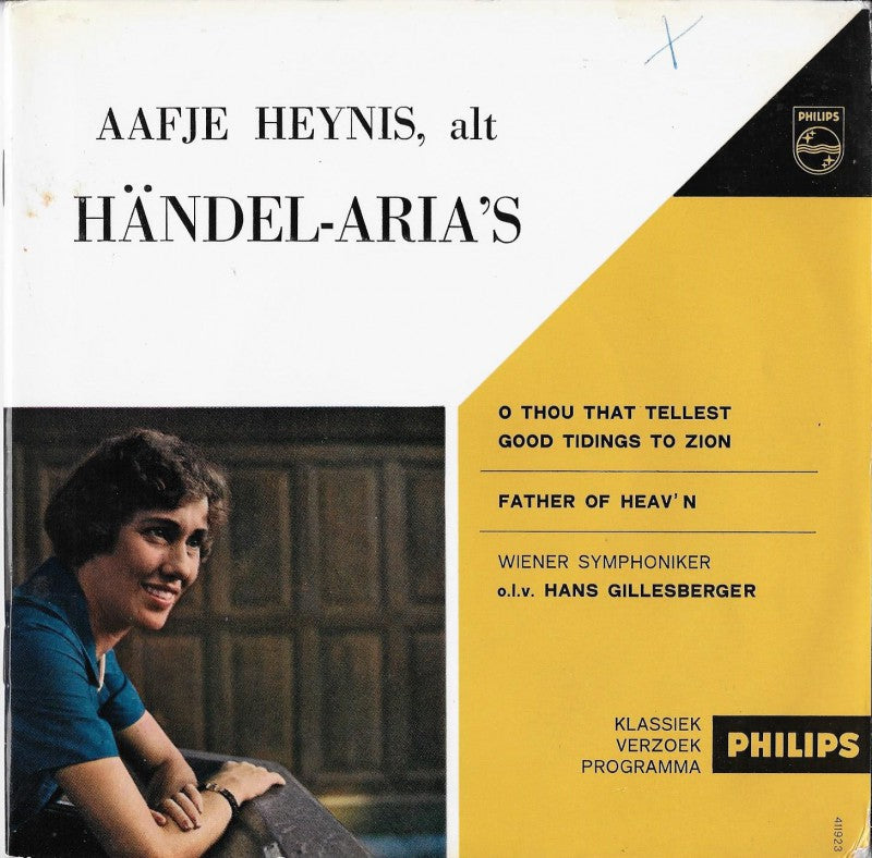 Aafje Heynis - Handel-Aria's Vinyl Singles EP Vinyl Zeer Goed / Hoesje Goed "VINYLSINGLES.NL"