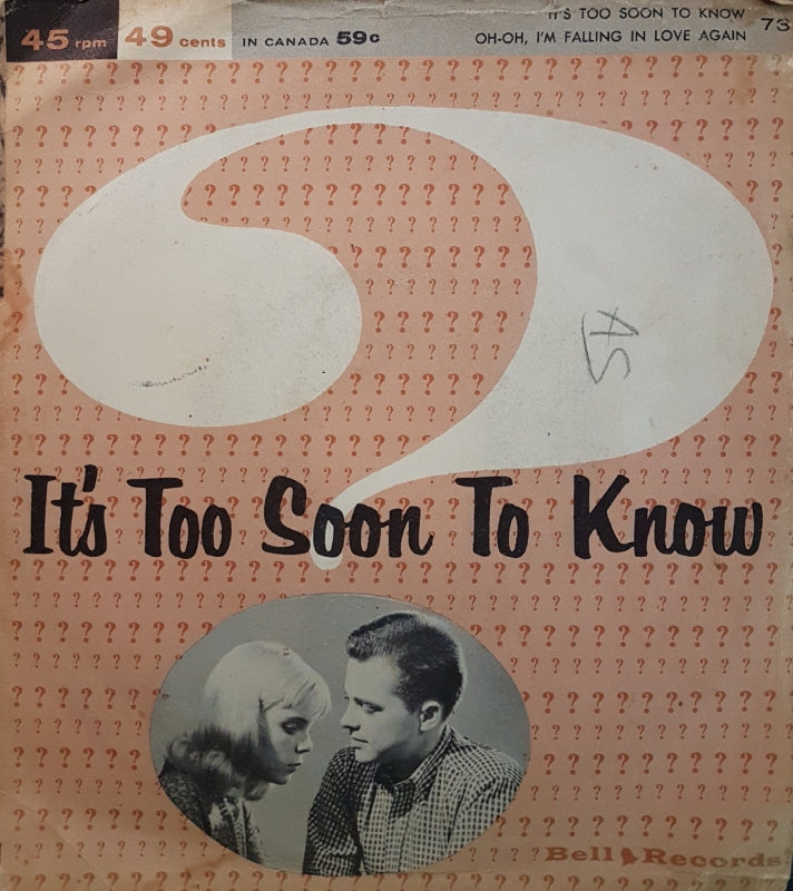 Tony Wilson - It's Too Soon To Know 14872 Vinyl Singles Vinyl Goed / Hoes Goed