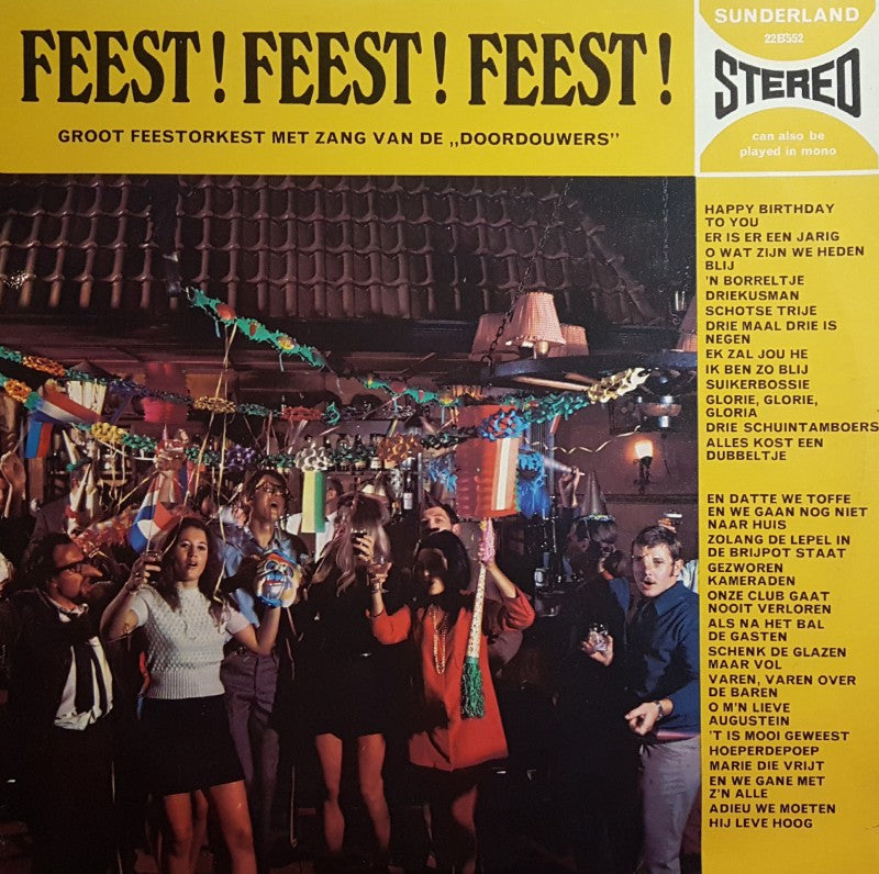 Unknown Artist Met Zang Van De Doordouwers - Feest Feest Feest! (LP) 48131 Vinyl LP Vinyl Goed / Hoes Goed