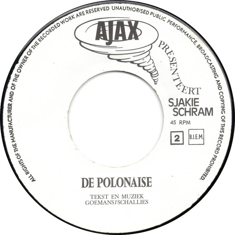 Sjakie Schram - Tante Mientje En De Witte Tornado 06426 Vinyl Singles Vinyl Goed / Hoes Generic