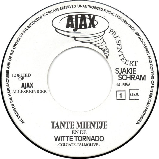 Sjakie Schram - Tante Mientje En De Witte Tornado 06426 Vinyl Singles Vinyl Goed / Hoes Generic