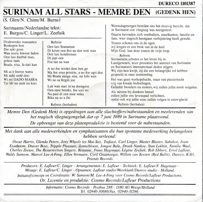 Surinam All Stars - Memre Den 14125 26988