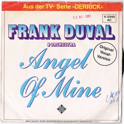 Frank Duval & Orchestra - Angel Of Mine Vinyl Singles Vinyl Zeer Goed / Hoesje Goed "VINYLSINGLES.NL"