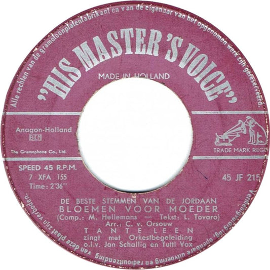 Tante Leen - Bloemen Voor Moeder 38931 Vinyl Singles Vinyl Goed / Hoes Generic