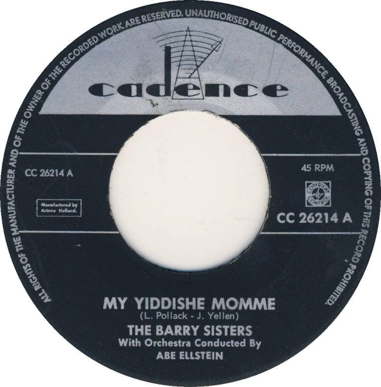 Barry Sisters - My Yiddishe Momme 03294 Vinyl Singles Vinyl Goed / Hoes Goed