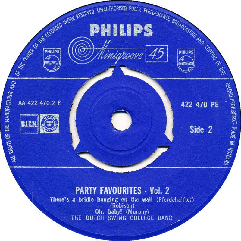 Dutch Swing College Band - Party Favourites - Vol. 2 08048 Vinyl Singles EP Vinyl Goed / Hoes Goed