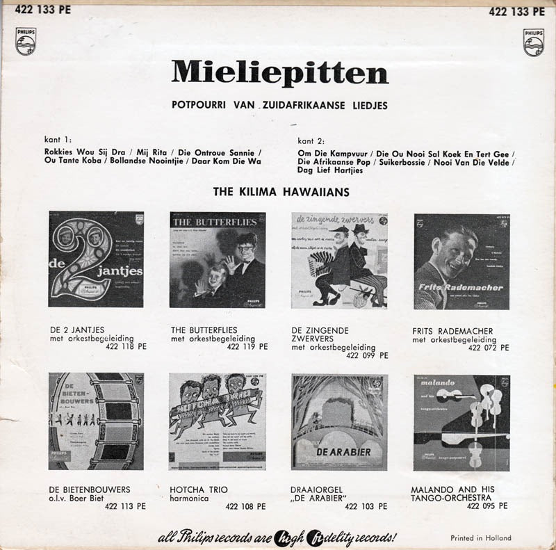 Kilima Hawaiians – Mieliepitten 04383 Vinyl Singles Vinyl Goed / Hoes Goed