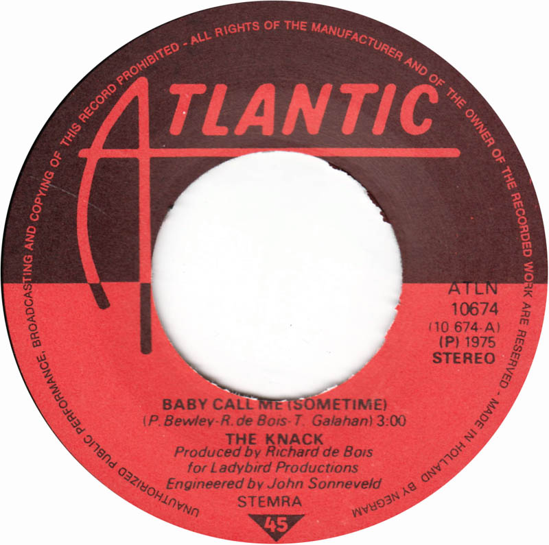 Knack - Baby Call Me 15179