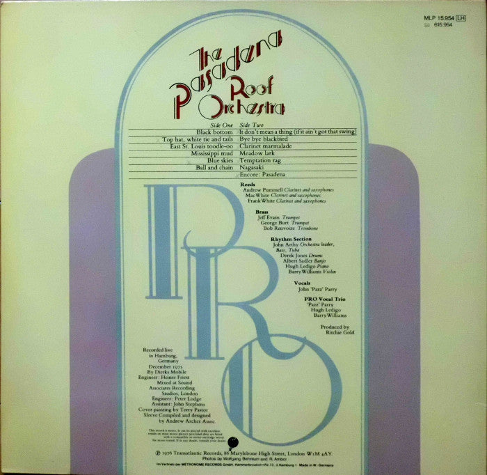 Pasadena Roof Orchestra - On Tour (LP) 48395 Vinyl LP Vinyl Goed / Hoes Goed