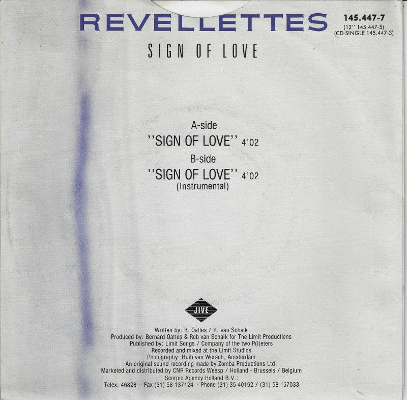 Revellettes - Sign Of Love 17264 Vinyl Singles Vinyl Goed / Hoes Goed