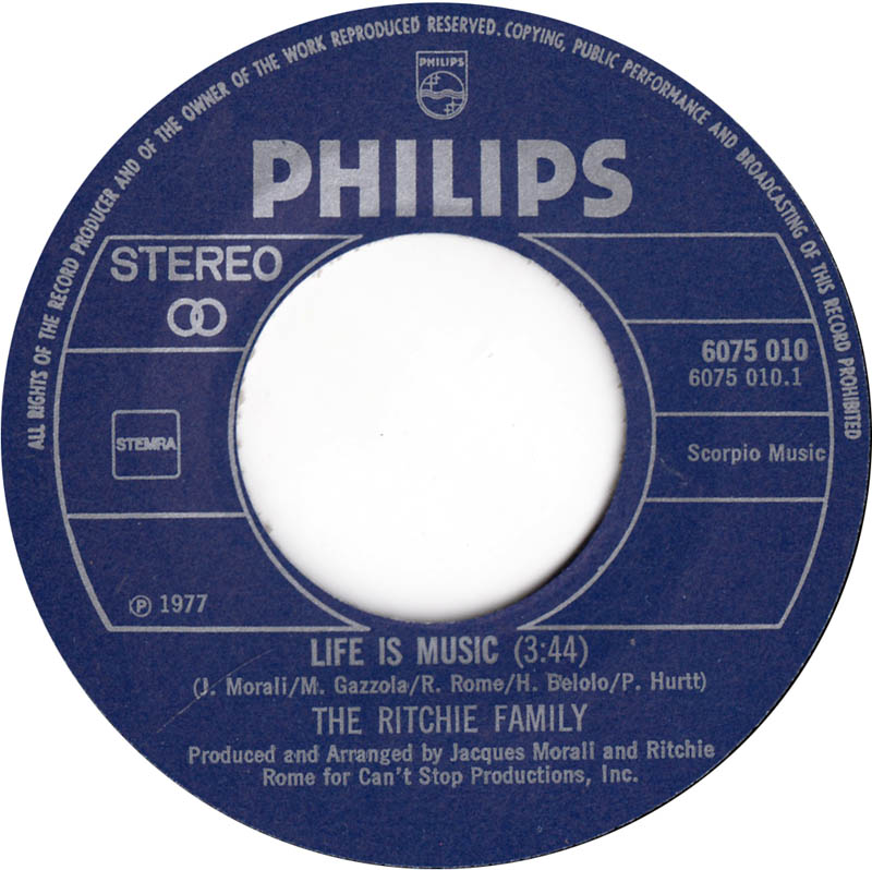 Ritchie Family - Life Is Music 30313