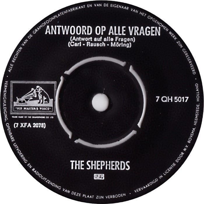 Shepherds - Dank U 18237 Vinyl Singles Vinyl Goed / Hoes Goed