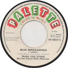 Frans van Schaik - Mijn Ideaal (Charles Aznavour's Jij Laat Je Gaan) Vinyl Singles Vinyl Zeer Goed / Hoesje Generic "VINYLSINGLES.NL"