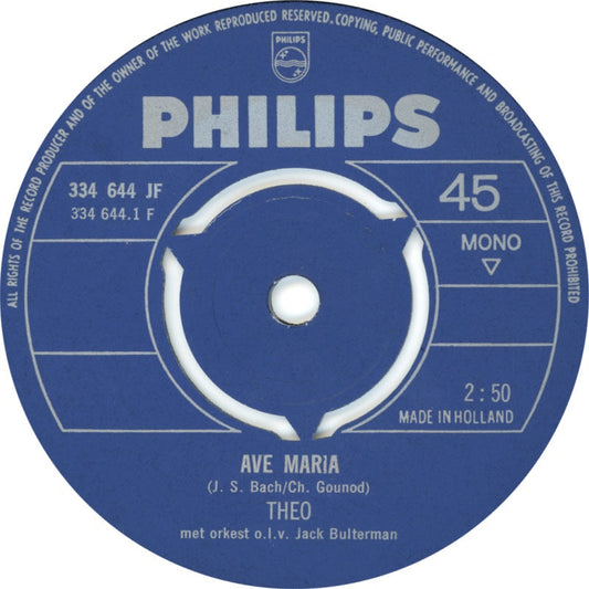 Theo - Ave Maria 03047 Vinyl Singles Vinyl Goed / Hoes Generic