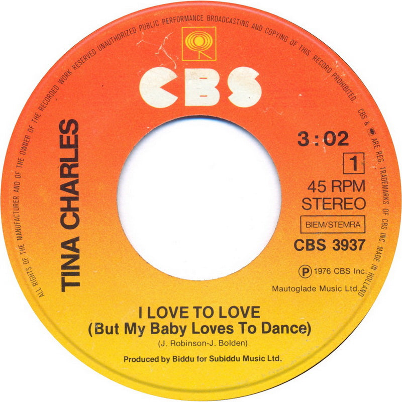 Tina Charles - Disco Fever 27757 Vinyl Singles Vinyl Goed / Hoes Goed