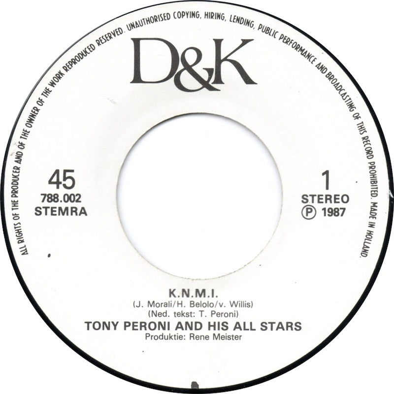 Tony Peroni & His All Stars - KNMI 26082