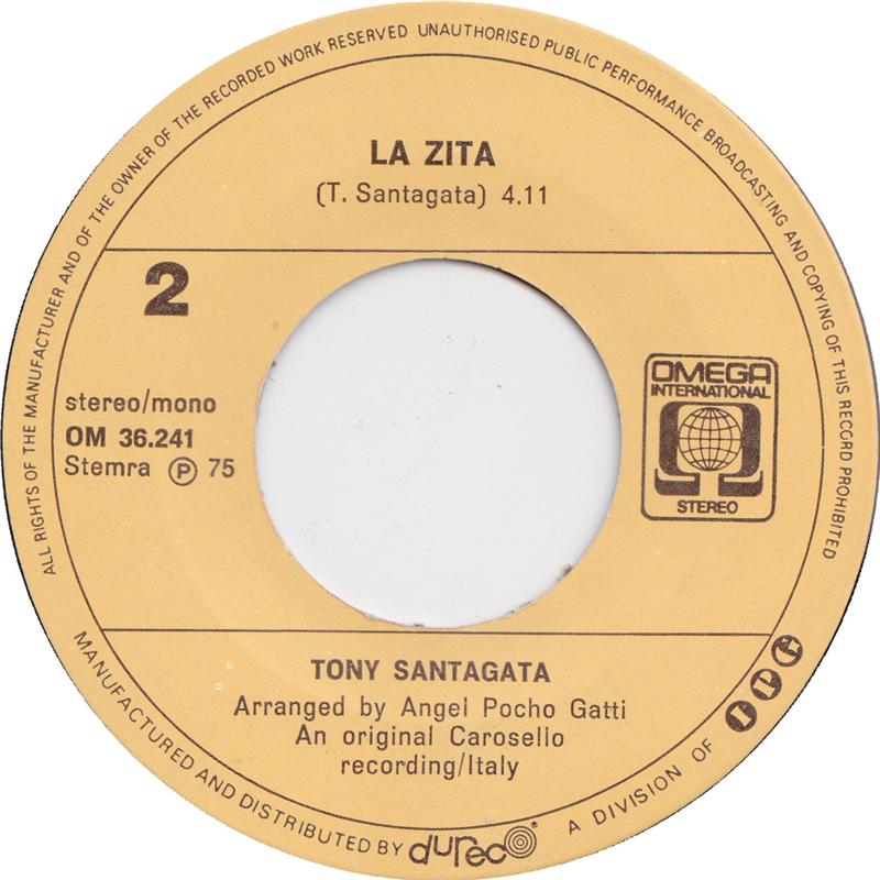 Tony Santagata - Lu Maritiello 09522 Vinyl Singles Vinyl Goed / Hoes Goed