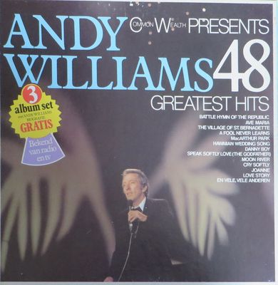 Andy Williams - 48 Greatest Hits (LP) Vinyl LP Vinyl Zeer Goed / Hoes Goed "VINYLSINGLES.NL"