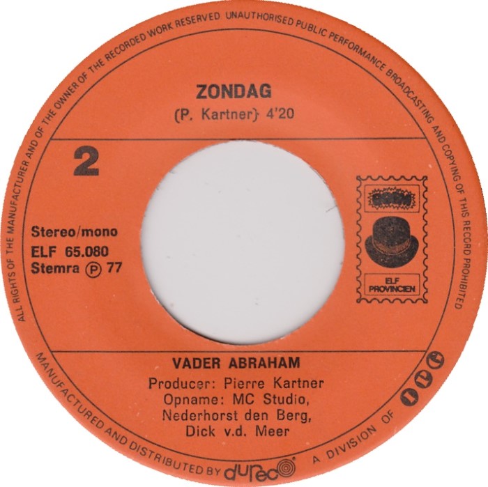 Vader Abraham - Sta Even Stil 31050 Vinyl Singles Vinyl Goed / Hoes Goed