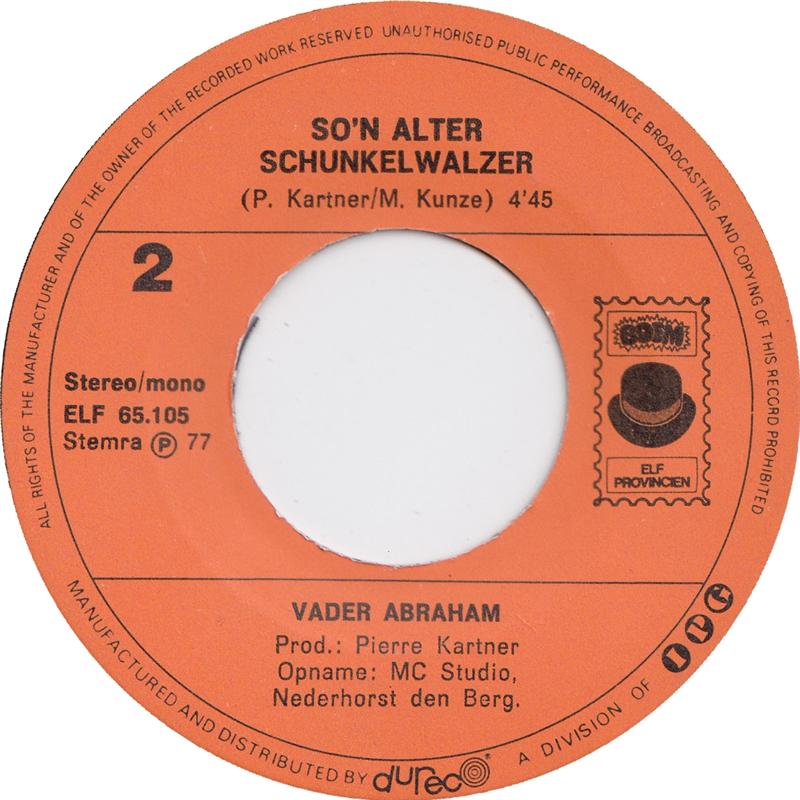 Vader Abraham - 't Smurfenlied 43463 Vinyl Singles Vinyl Goed / Hoes Goed