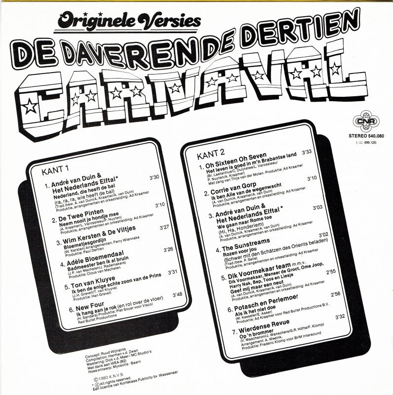 Various - De Daverende Dertien Carnaval (LP) 48176 Vinyl LP Vinyl Goed / Hoes Goed
