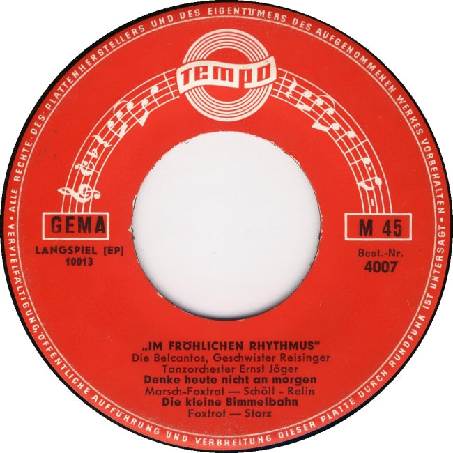 Various - Im Frolichen Rhythmus 13541 Vinyl Singles EP Vinyl Goed / Hoes Goed