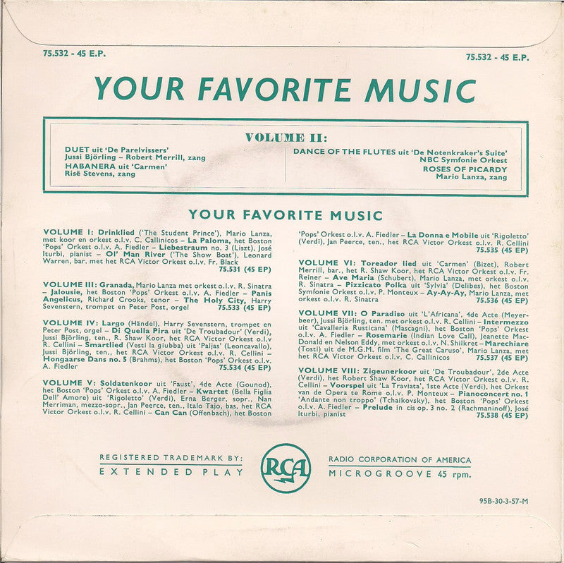 Your Favorite Music - Volume II 05737 Vinyl Singles EP Vinyl Goed / Hoes Goed