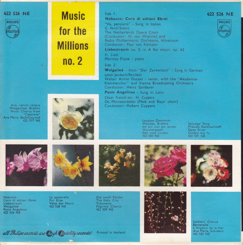 Various - Music For The Millions No. 2 13257 Vinyl Singles EP Vinyl Goed / Hoes Goed