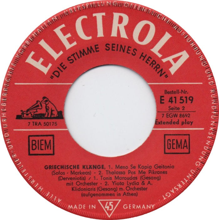 Various - Griechische Klänge 14670 Vinyl Singles EP Vinyl Goed / Hoes Goed