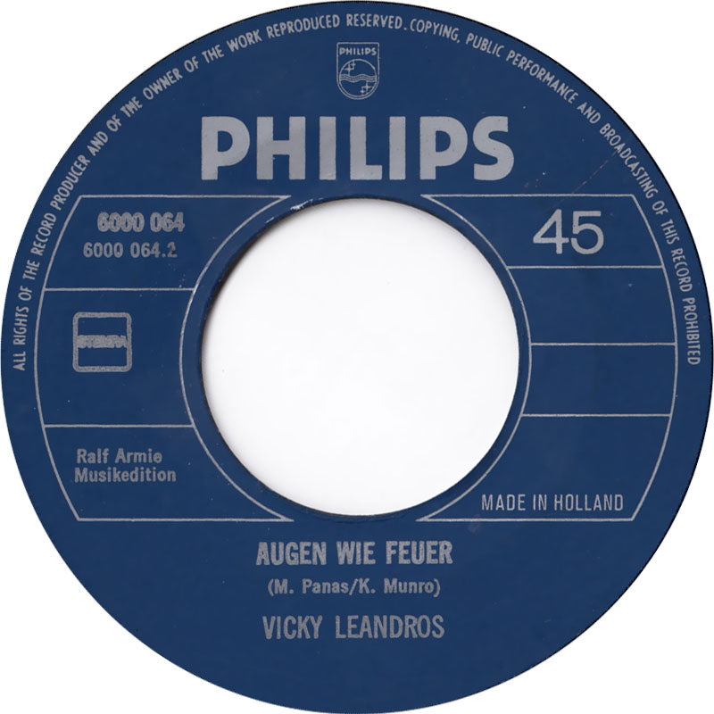 Vicky Leandros - Ich Hab Die Liebe Geseh'n 43442 Vinyl Singles Vinyl Goed / Hoes Goed