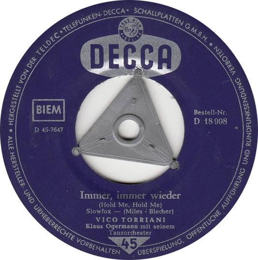 Vico Torriani - Immer Immer Wieder 16334 Vinyl Singles Vinyl Goed / Hoes Goed