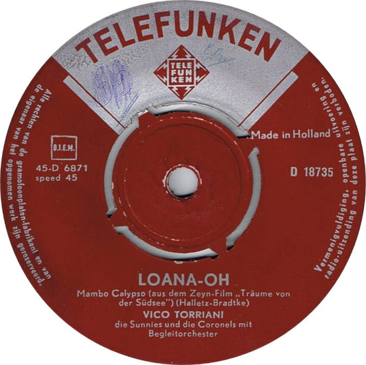 Vico Torriani - Loana-Oh 26710 Vinyl Singles Vinyl Goed / Hoes Goed